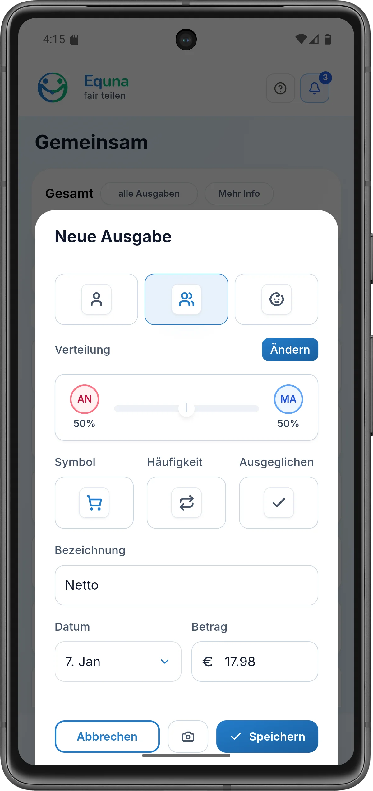 Ausgaben erfassen
